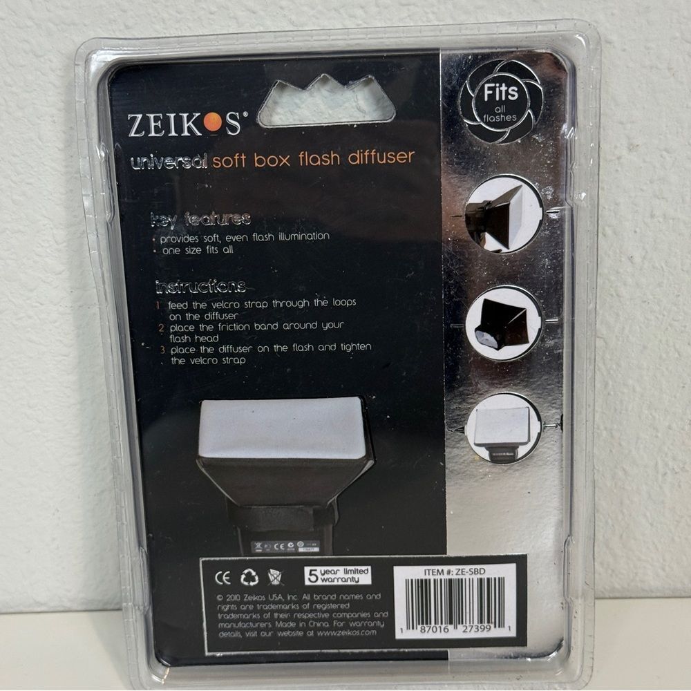 Zeikos Universal Soft Box Flash Diffuser NIP - Picture 3 of 3